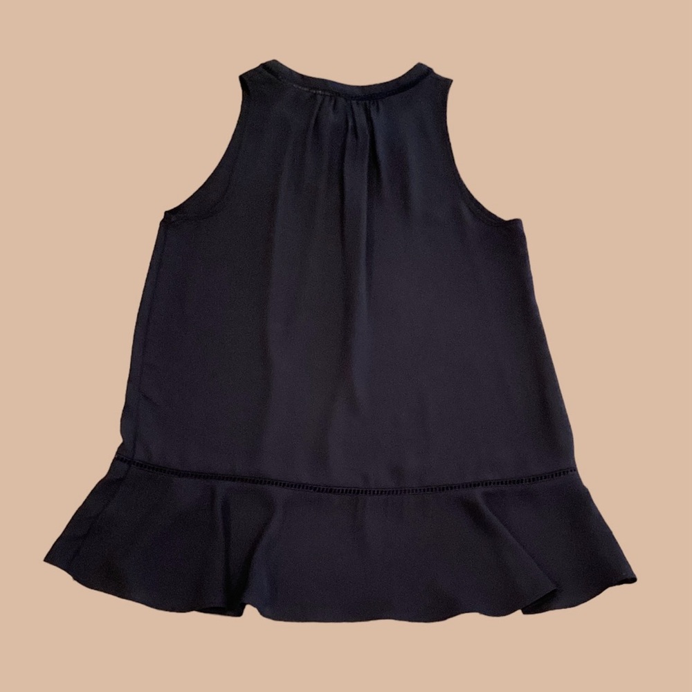 Target Ruffled Black Top, size medium 😎 - Picture 2 of 4